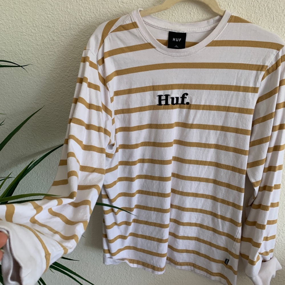 Striped Embroidered Huf. Long Sleeve
